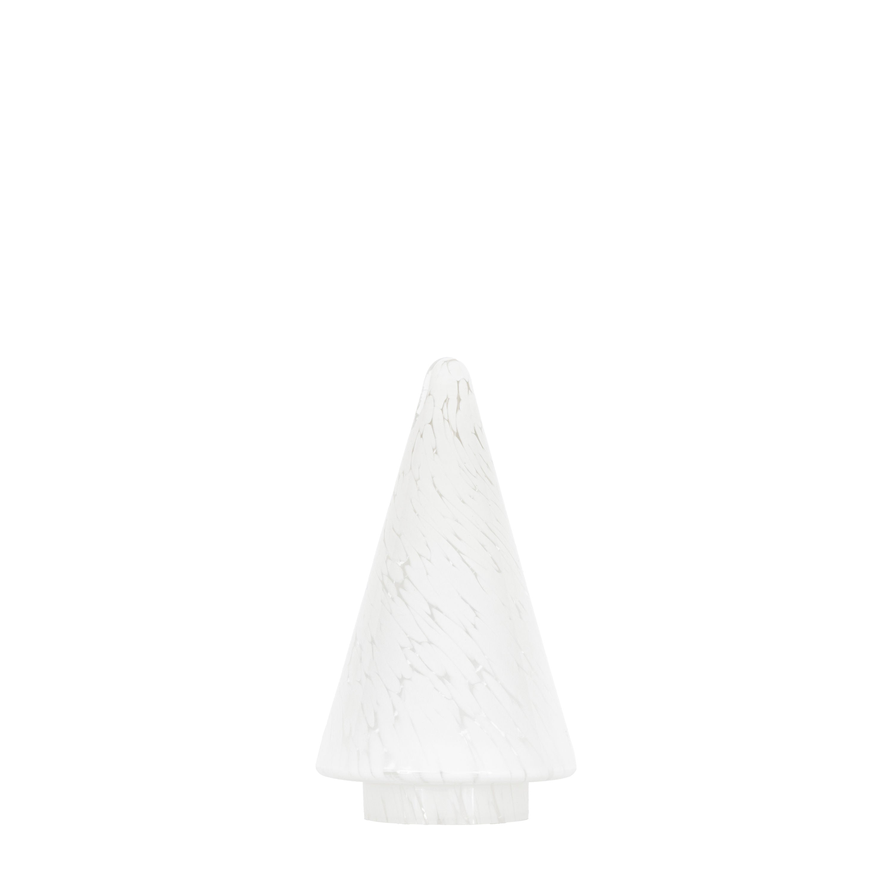 White Confetti Glass Tree Decoration Large